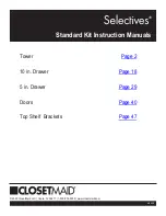 ClosetMaid Selectives Instruction Manuals preview