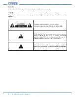 Предварительный просмотр 2 страницы Cloud 36-50 MULTI-ZONE Installation And User Manual