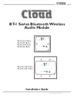 Cloud BT-1AEW Installation Manual preview