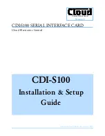 Preview for 1 page of Cloud CDI-S100 Installation & Setup Manual