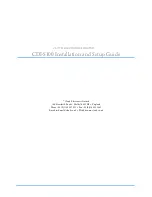 Preview for 2 page of Cloud CDI-S100 Installation & Setup Manual