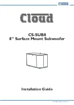 Preview for 1 page of Cloud CS-SUB8 Installation Manual