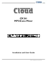 Предварительный просмотр 1 страницы Cloud CX261 Installation And User Manual