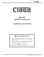 Предварительный просмотр 1 страницы Cloud CXL-46T Installation Instructions