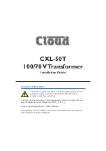 Предварительный просмотр 1 страницы Cloud CXL-50T Installation Manual