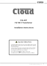 Предварительный просмотр 1 страницы Cloud CXL-80T Installation Instructions Manual