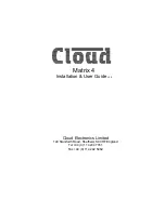 Предварительный просмотр 1 страницы Cloud Matrix 4 Installation & User Manual