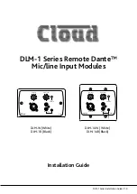 Cloud Remote Dante DLM-1 Series Installation Manual preview