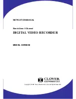 Clover CDR-0850 Instruction Manual preview