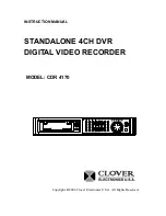 Preview for 1 page of Clover CDR-4170 Instruction Manual