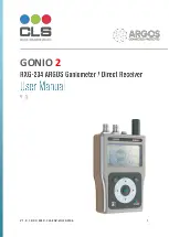 Preview for 1 page of CLS ARGOS GONIO 2 User Manual