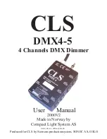 Preview for 1 page of CLS DMX4-5 User Manual