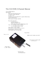 Предварительный просмотр 2 страницы CLS DMX4 User Manual