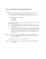 Предварительный просмотр 3 страницы CLS DMX4 User Manual