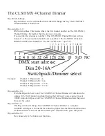 Предварительный просмотр 4 страницы CLS DMX4 User Manual