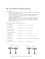 Предварительный просмотр 5 страницы CLS DMX4 User Manual