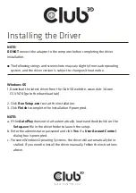 Preview for 2 page of Club 3D CSV-1474 Quick Installation Manual