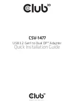 Предварительный просмотр 1 страницы Club 3D CSV-1477 Quick Installation Manual