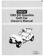 Preview for 1 page of Club Car 1014810 1989 Owner'S Manual