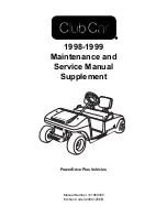 Preview for 1 page of Club Car 1998 DS Maintenance And Service Manual Supplement