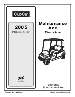 Preview for 1 page of Club Car 2005 Precedent Maintenance And Service