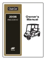 Preview for 1 page of Club Car 2006 Precedent Owner'S Manual