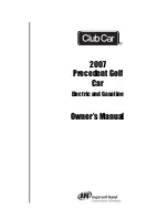 Preview for 1 page of Club Car 2007 Precedent Owner'S Manual