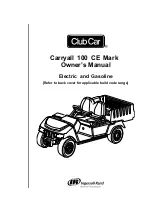 Club Car CARRYALL 100 CE Owner'S Manual preview