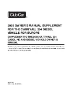 Club Car CARRYALL 294 Owner'S Manual Supplement preview