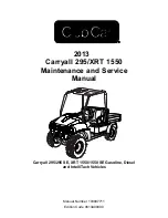 Preview for 1 page of Club Car Carryall XRT 1550 Maintenance And Service Manual