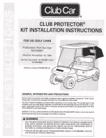 Preview for 1 page of Club Car club protector Installation Instructions