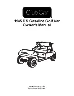 Club Car DS Electric Golf Car 1985 Owner'S Manual preview