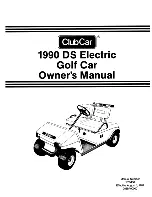 Club Car DS Electric Golf Car 1990 Owner'S Manual preview