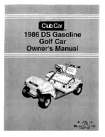 Club Car DS Golf Car 1986 Owner'S Manual preview