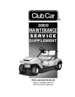 Preview for 1 page of Club Car FE290 Maintenance Service Supplement