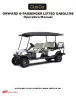 Preview for 1 page of Club Car ONWARD 6-PASSENGER LIFTED GASOLINE Operator'S Manual