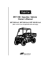 Club Car XRT 950 4x2 Owner'S Manual preview