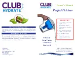 Club Hydrate Perfect Pitcher Owner'S Manual предпросмотр