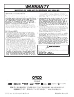 Preview for 20 page of CM HU10000GB10 Operating, Maintenance & Parts Manual