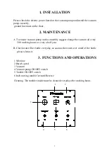 Preview for 3 page of CM Promarks Promax TMC-150 Operation Manual