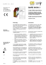 CM RIESE SAFE X4 Original Operating Instructions предпросмотр