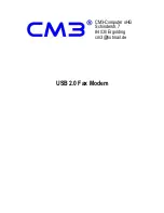 CM3-Computer USB 2.0 Fax Modem User Manual preview