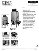 CMA Dishmachines CMA-180 TALL Specifications предпросмотр