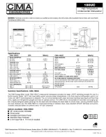 Предварительный просмотр 1 страницы CMA Dishmachines CMA-180UC Brochure & Specs