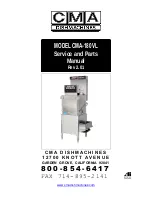 CMA Dishmachines CMA-180VL Service And Parts Manual предпросмотр