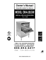 CMA Dishmachines CMA-181GW Owner'S Manual предпросмотр