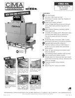 CMA Dishmachines CMA-44L Specifications предпросмотр