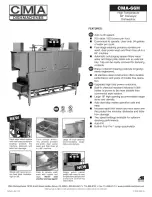 CMA Dishmachines CMA-66H Specifications предпросмотр