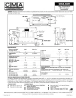 Предварительный просмотр 2 страницы CMA Dishmachines CMA-66H Specifications