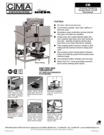 CMA Dishmachines CMA-CB Specifications предпросмотр